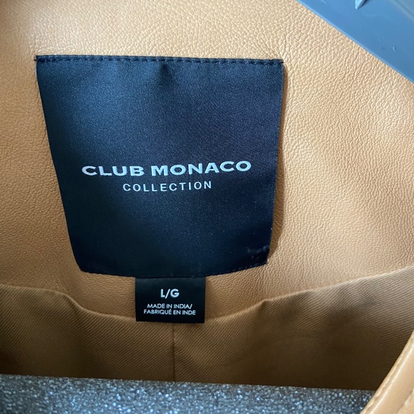 Club Monaco Leather Jacket - Camel - Picture 4 of 5